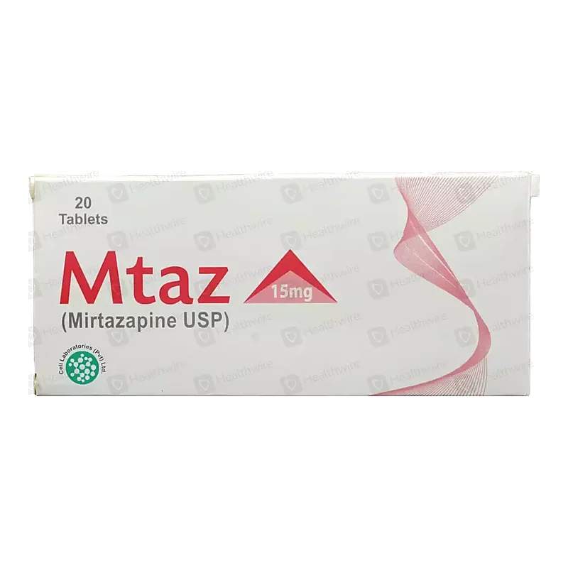 Mtaz (15Mg) 20 Tablets — authentic medicine packaging