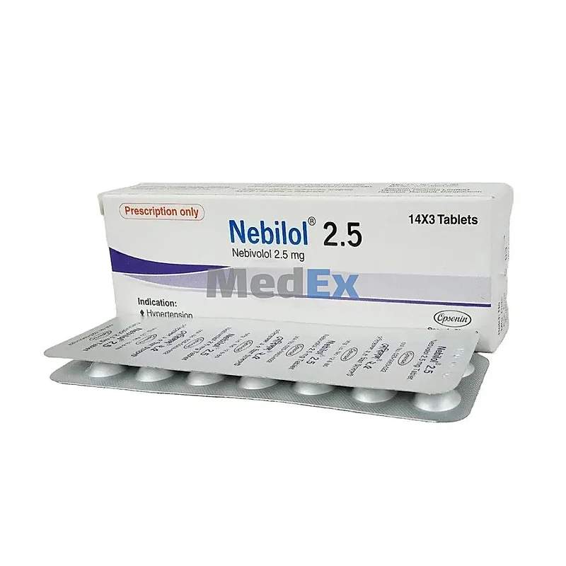 Nebilol (2.5Mg) 14 Tablets — authentic medicine packaging