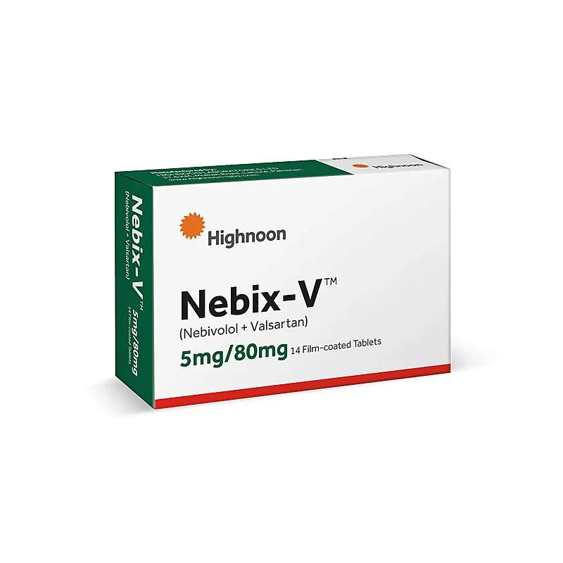 Nebix-V (5Mg/80Mg) 14 Tablets — authentic medicine packaging