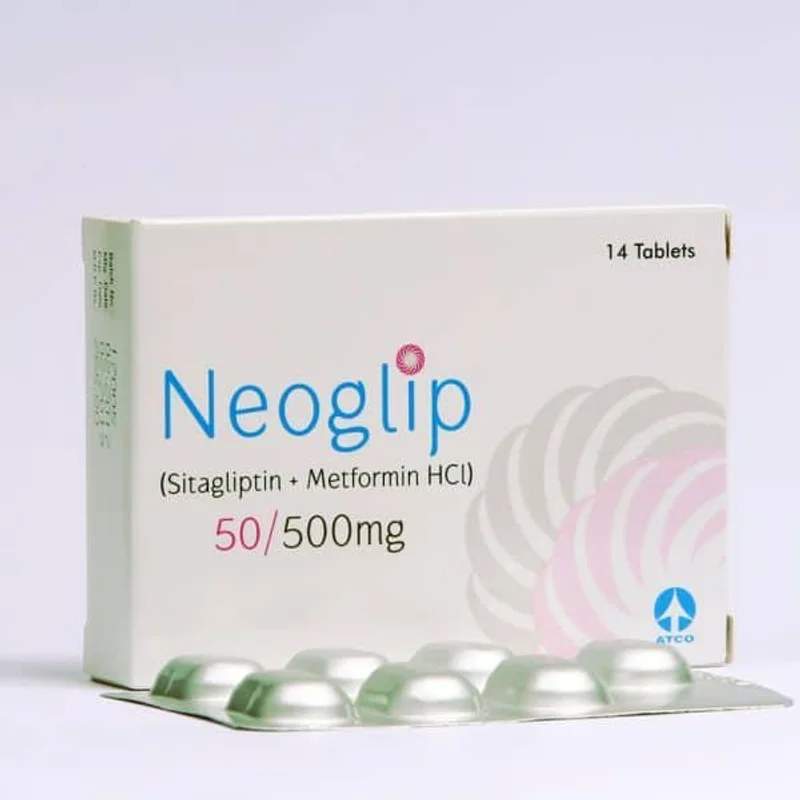 Neoglip Xr (50/500Mg) 14 Tablets — authentic medicine packaging