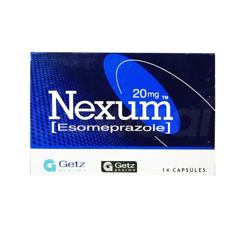 Nexum (20Mg) 14 Capsules — authentic medicine packaging