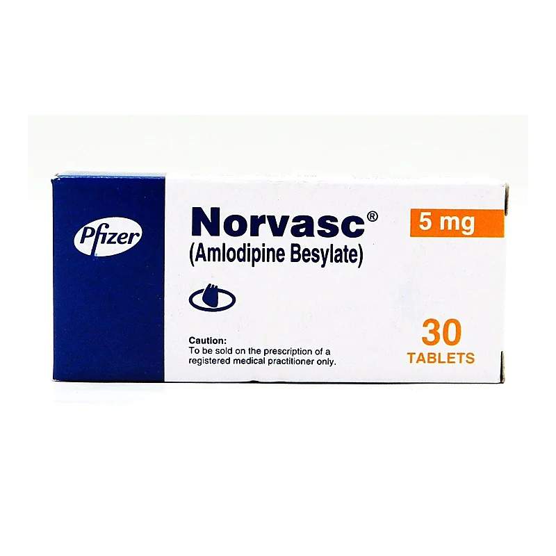 Norvasc (5Mg) 30 Tablets — authentic medicine packaging