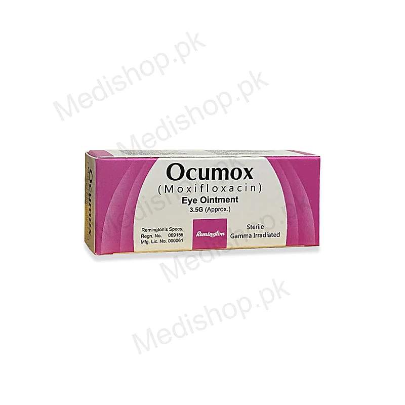 Ocumox (0.5%) 3.5G Eye Ointment — authentic medicine packaging