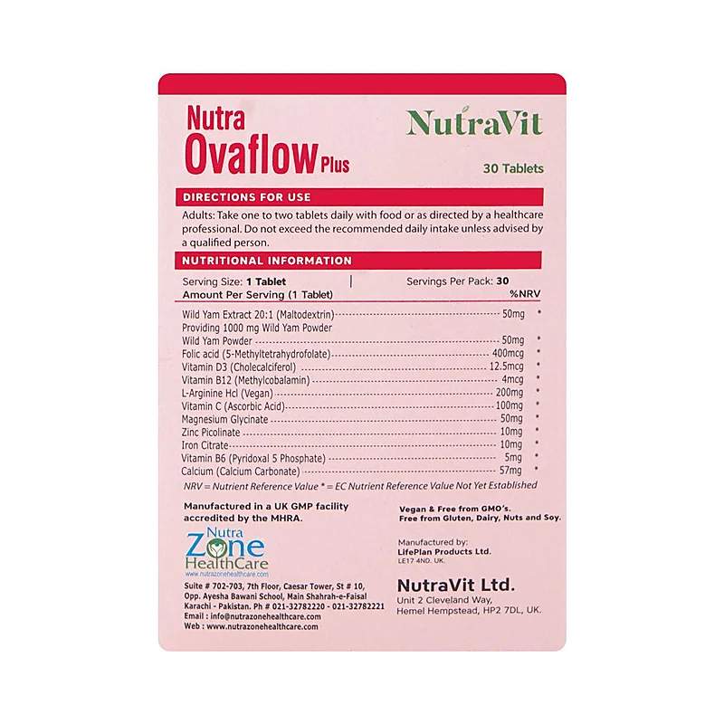 Ovaflow Plus 30 Tabs — authentic medicine packaging