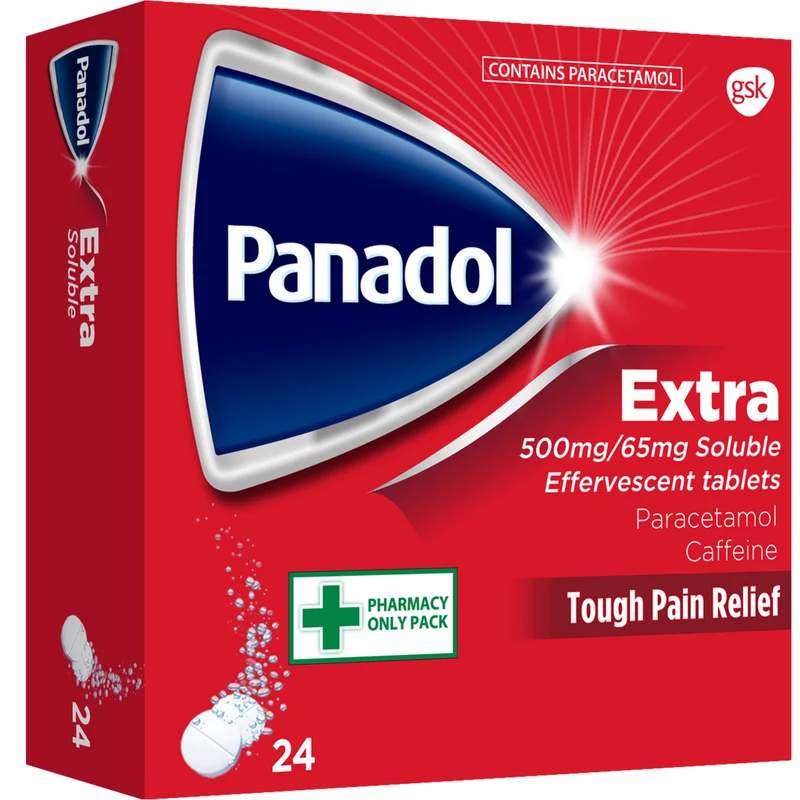 Panadol Extra (500/65Mg) 100 Tablets — authentic medicine packaging