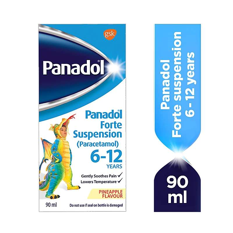 Panadol Forte Suspension — authentic medicine packaging