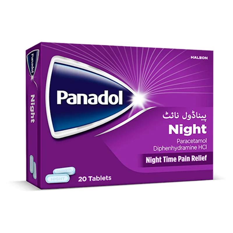 Panadol Night (500/25Mg ) 20 Tablet — authentic medicine packaging
