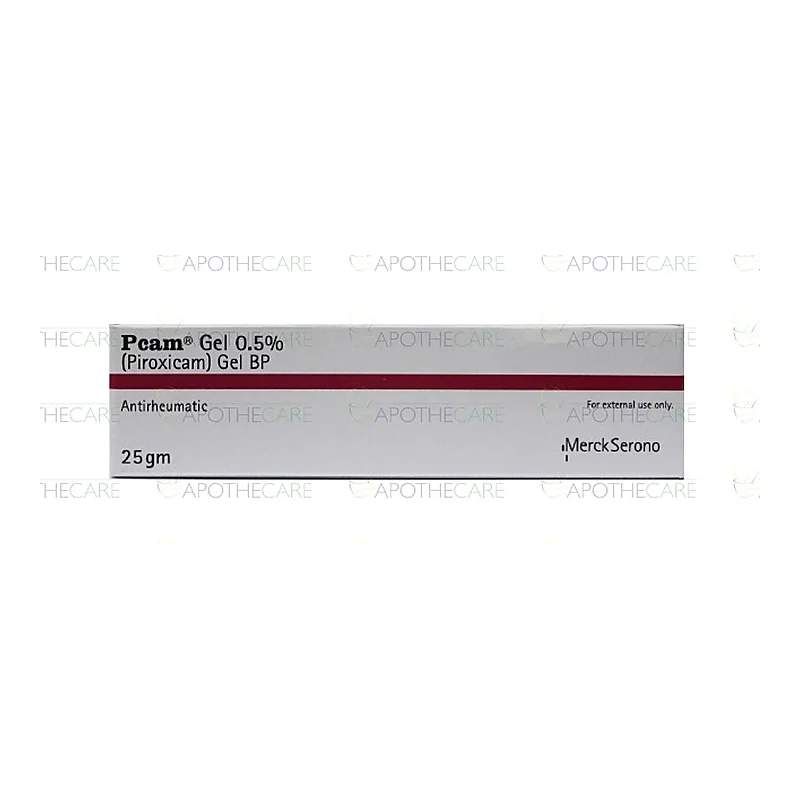 Pcam (0.5%) 25G Gel — authentic medicine packaging