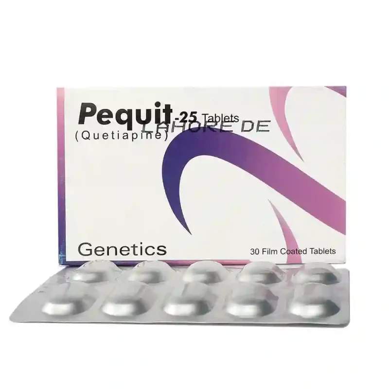Pequit (25Mg) 30 Tablets — authentic medicine packaging