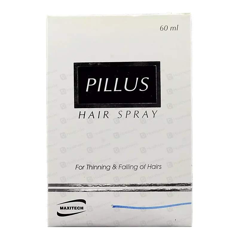 Pillus (Anti Hair Thinning) 60Ml Hair Spray — authentic medicine packaging