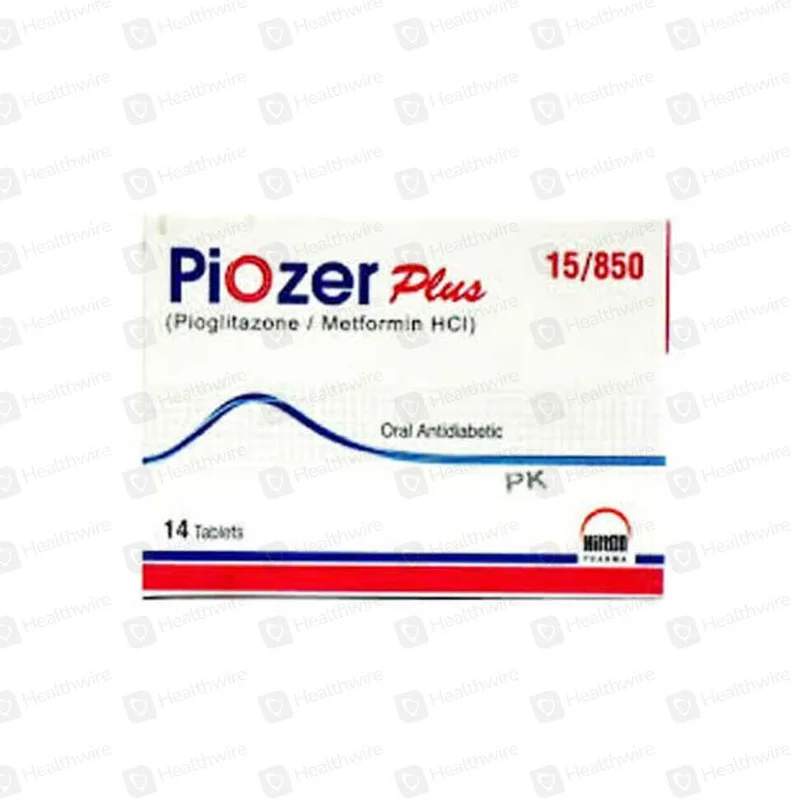 Piozer Plus (15/850Mg) 14 Tablets — authentic medicine packaging