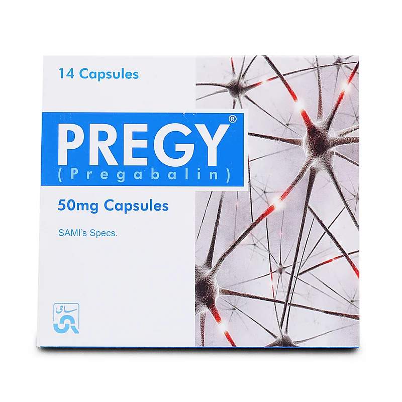 Pregy (50Mg) 14 Capsules — authentic medicine packaging