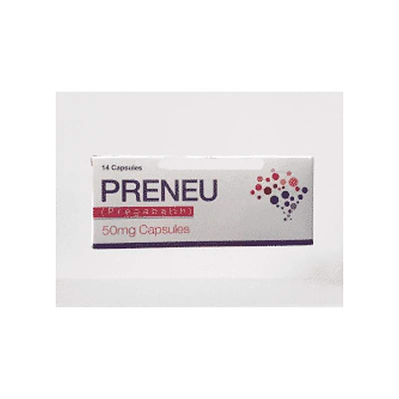 Preneu (50Mg) 14 Capsule — authentic medicine packaging