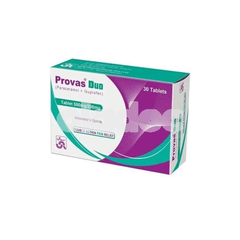 Provas Duo (500/200Mg) 40 Tablets — authentic medicine packaging