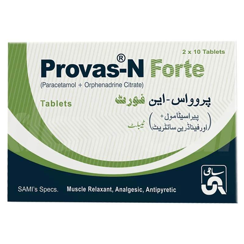 Provas N Forte (650/50Mg) 20 Tablets — authentic medicine packaging