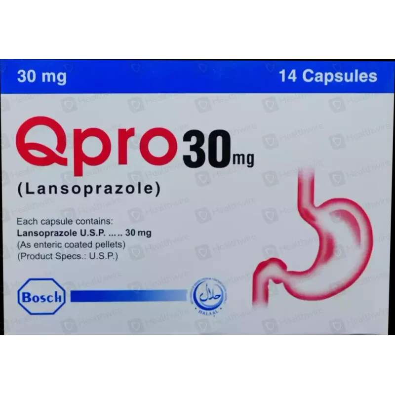 Qpro (30Mg) 14 Capsules — authentic medicine packaging