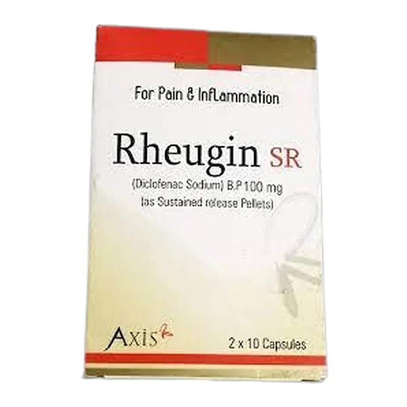 Rheugin Sr (100Mg) 20 Capsules — authentic medicine packaging