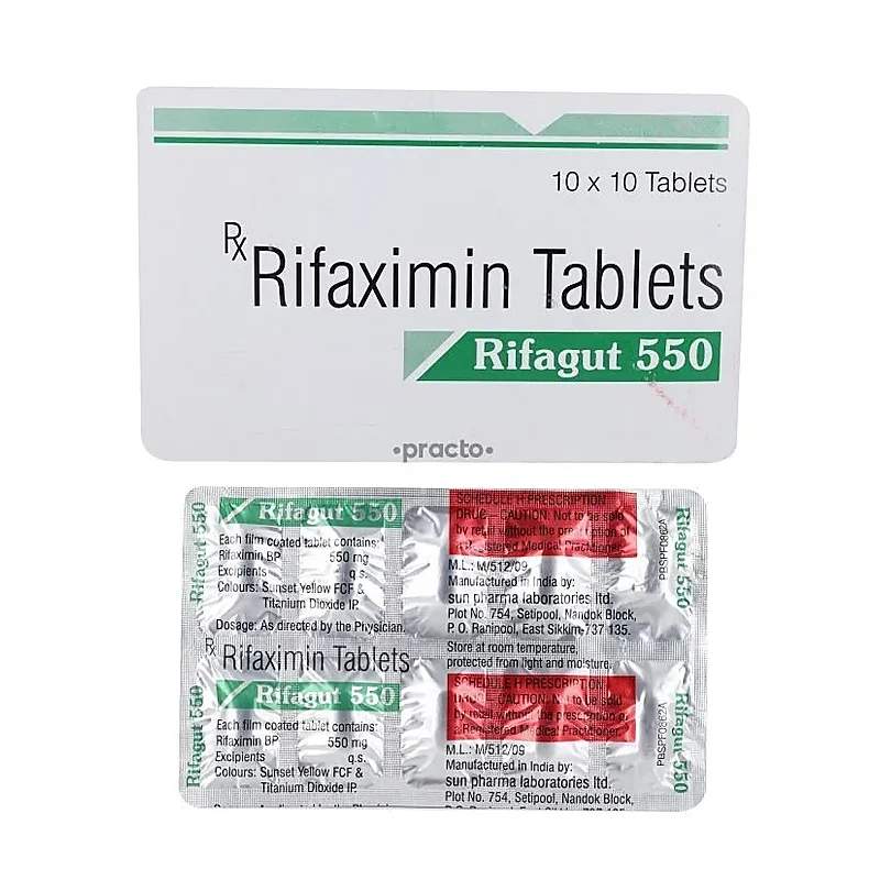 Rifagut (550Mg) 10 Tablets — authentic medicine packaging