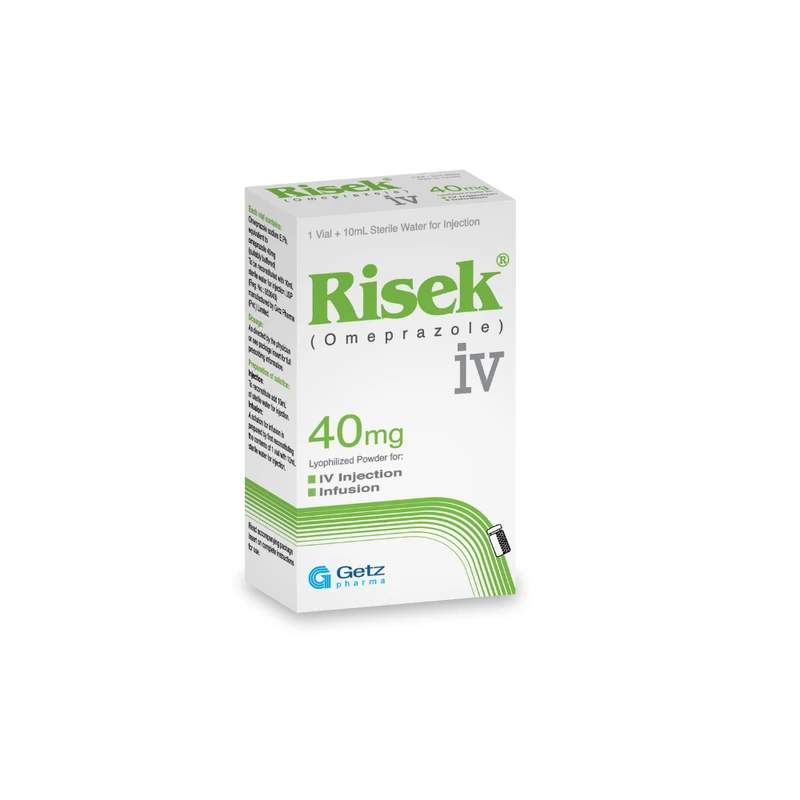 Risek (40Mg) 1 Vial Injection — authentic medicine packaging