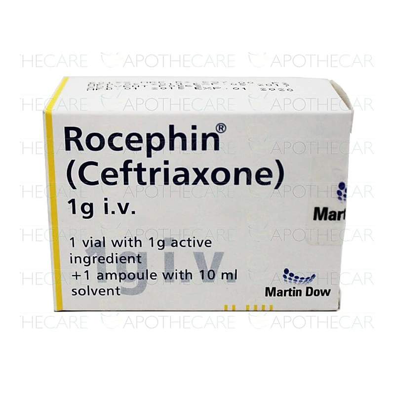 Rocephin (1G) 1 Vial Im Injection — authentic medicine packaging