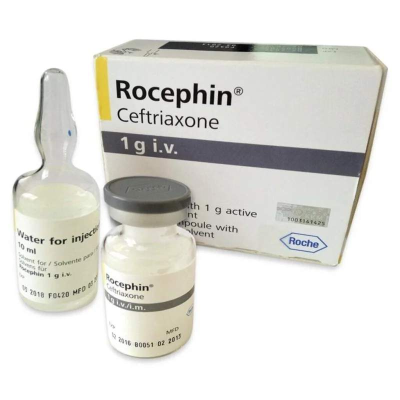 Rocephin (1G) 1 Vial Iv Injection — authentic medicine packaging