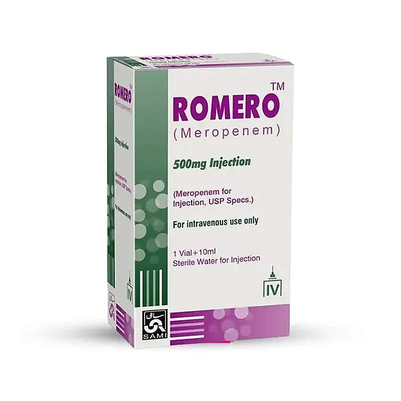 Romero 500Mg Inj — authentic medicine packaging