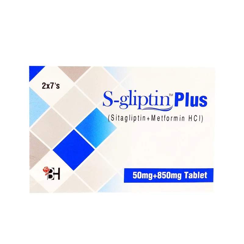 S-Gliptin Plus (50/850Mg) 14 Tablets — authentic medicine packaging