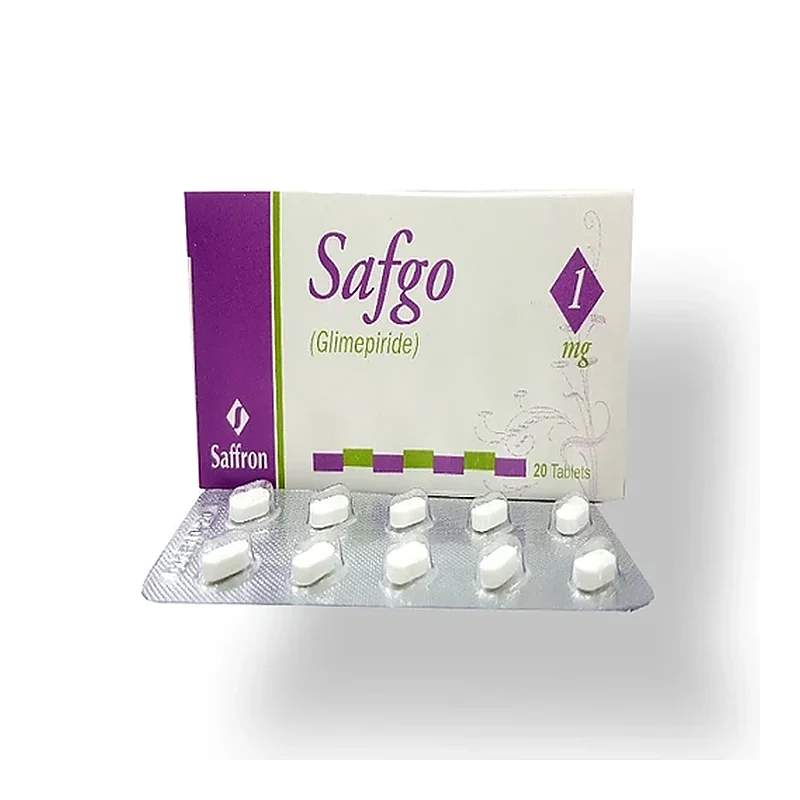 Safgo (1Mg) 20 Tablet — authentic medicine packaging
