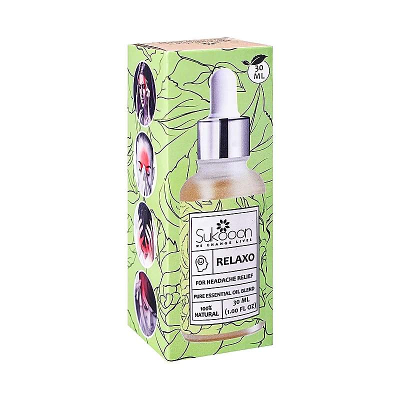 Sakoon Relaxo (30Ml) Essential Oil Blend — authentic medicine packaging