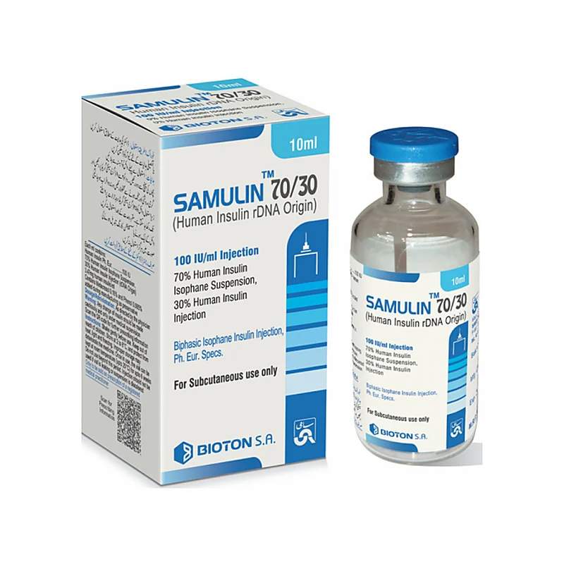 Samulin 70/30 (100 Iu/Ml) Inj — authentic medicine packaging