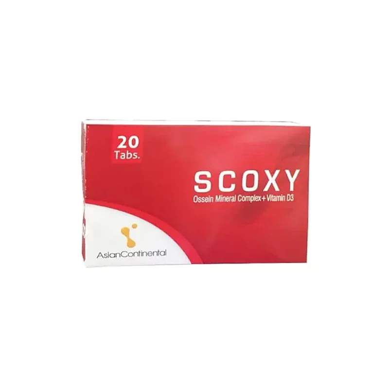 Scoxy 20 Tablets — authentic medicine packaging
