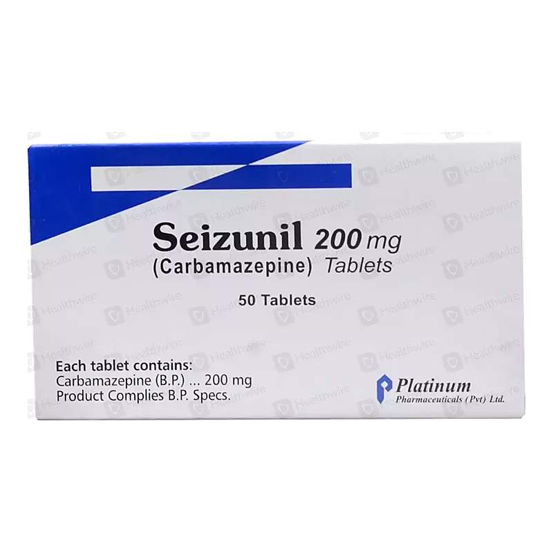 Seizunil (200Mg) 50 Tablets — authentic medicine packaging