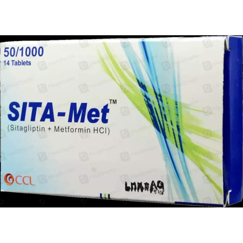 Sita-Met (50/1000Mg) 14 Tablets — authentic medicine packaging