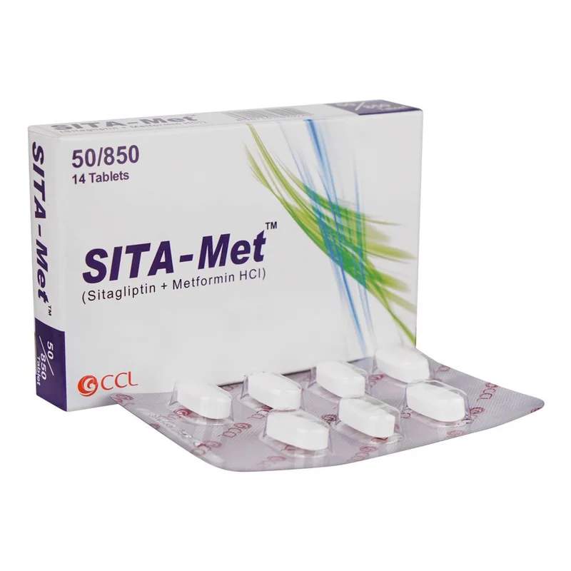 Sita-Met (50/850Mg) 14 Tablets — authentic medicine packaging