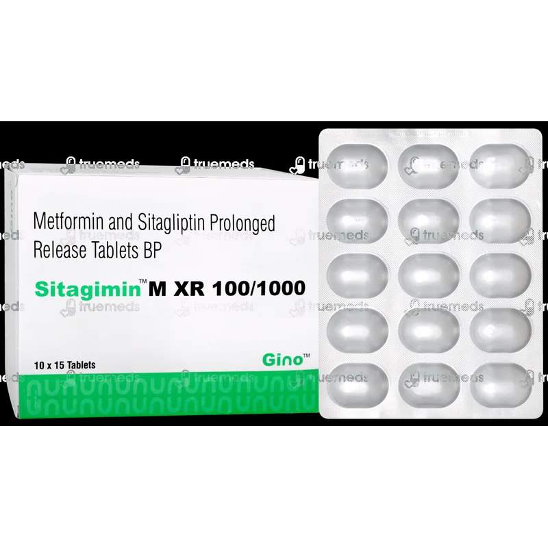 Sitagen-M Xr (100/1000Mg) 14 Tablets — authentic medicine packaging