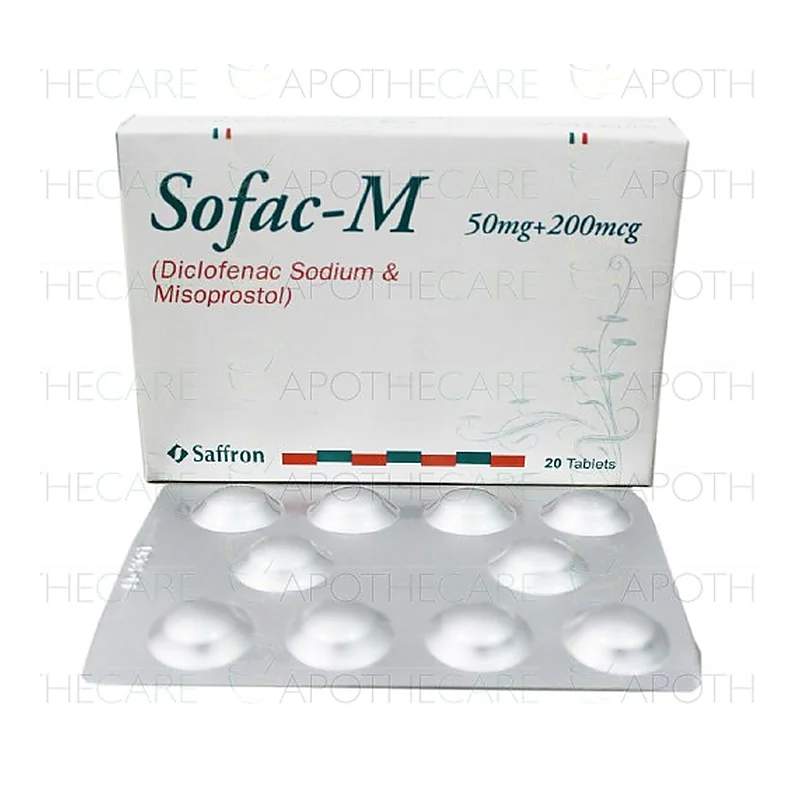 Sofac-M (50Mg/200Mcg) 20 Tablets — authentic medicine packaging