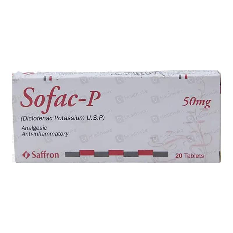 Sofac-P (50Mg) 20 Tablets — authentic medicine packaging