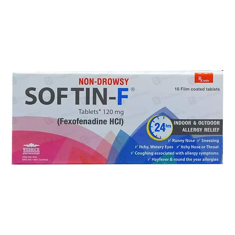 Softin-F (120Mg) 10 Tablets — authentic medicine packaging