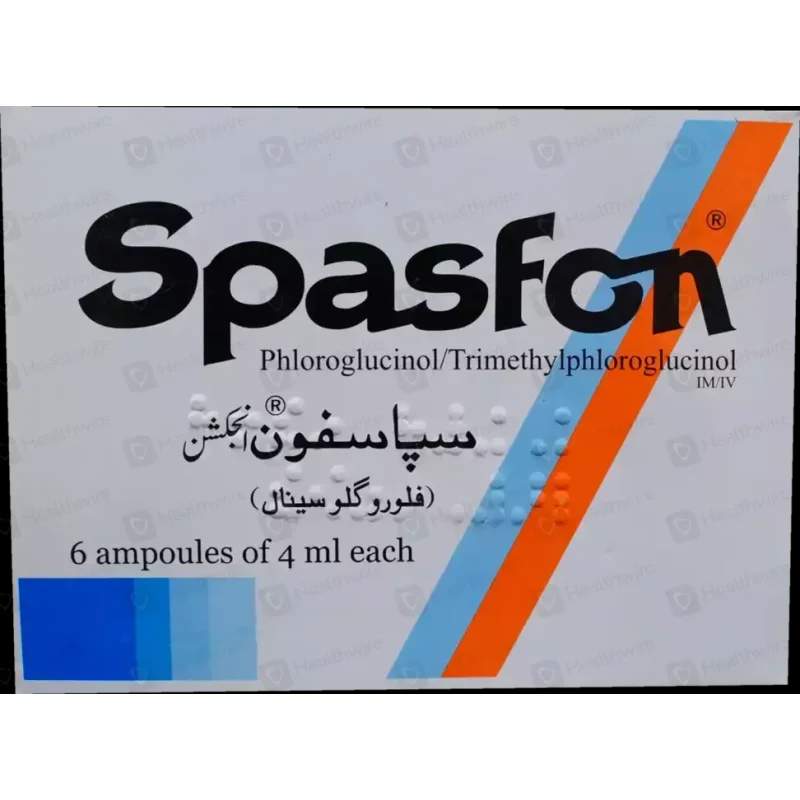 Spasfon (40/0.04Mg) 6 Ampoule Injections — authentic medicine packaging