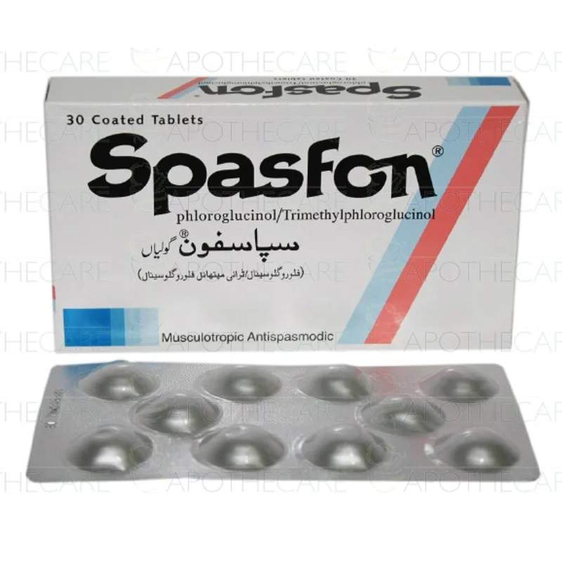 Spasfon (80/80Mg) 30 Tablets — authentic medicine packaging