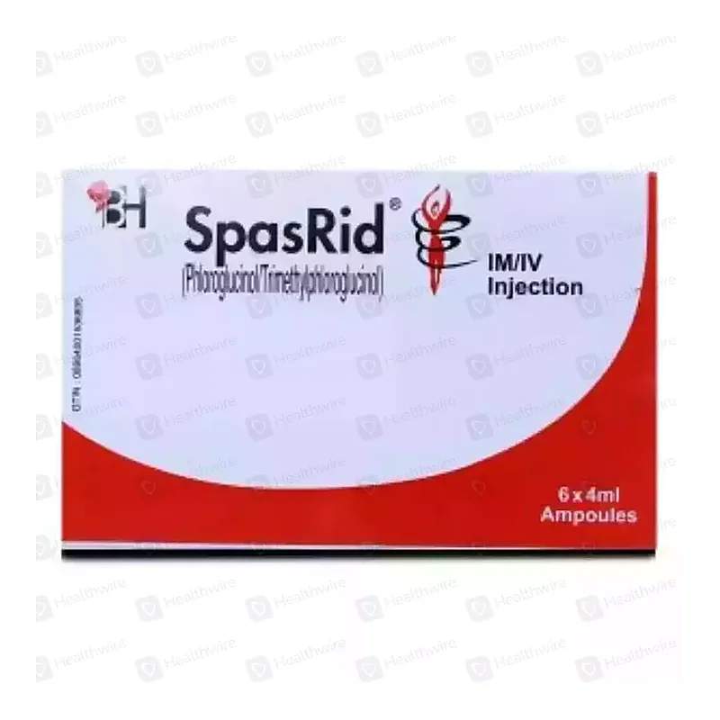 Spasrid (40Mg) 4Ml, 6 Ampoule Injections — authentic medicine packaging