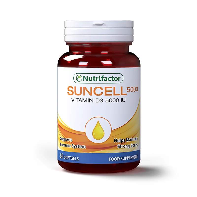 Suncell 5000 (5000Iu) 60 Softgels — authentic medicine packaging