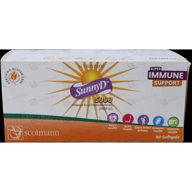 Sunny D (5000Iu) 60 Softgel Capsules — authentic medicine packaging