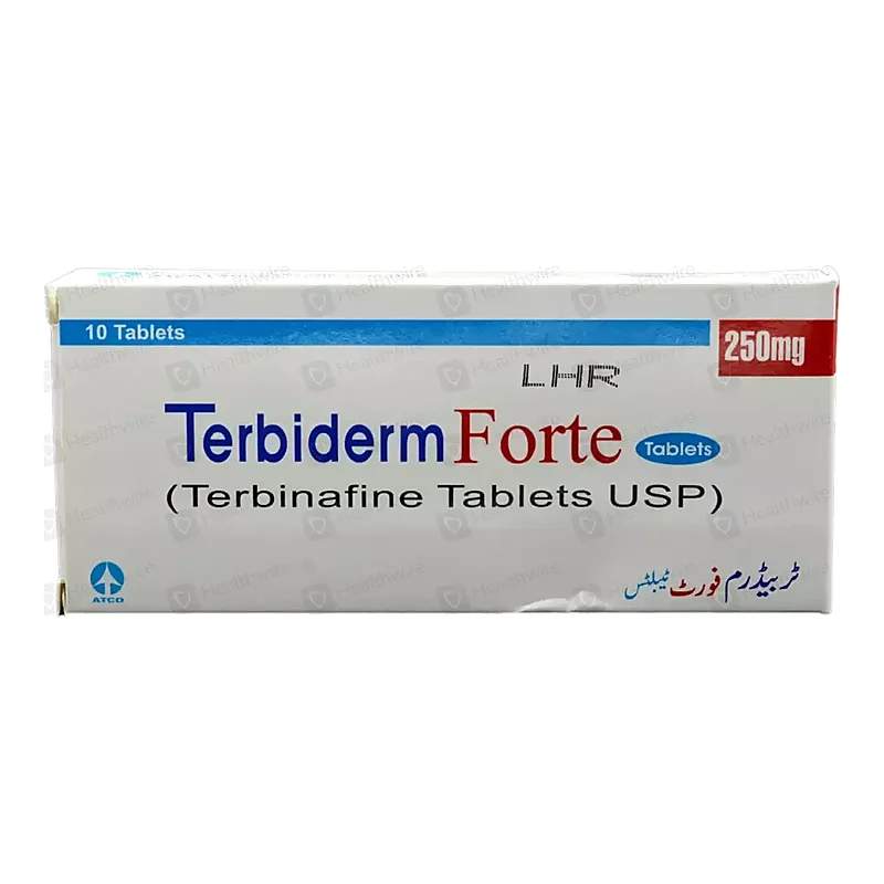 Terbiderm Forte (250Mg) 10 Tablets — authentic medicine packaging