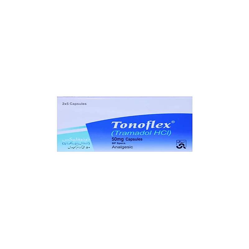 Tonoflex (50Mg) 10 Capsules — authentic medicine packaging