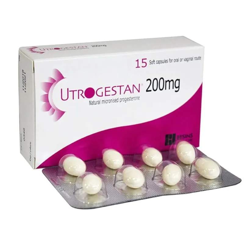 Utrogestan (200Mg) 15 Caps — authentic medicine packaging