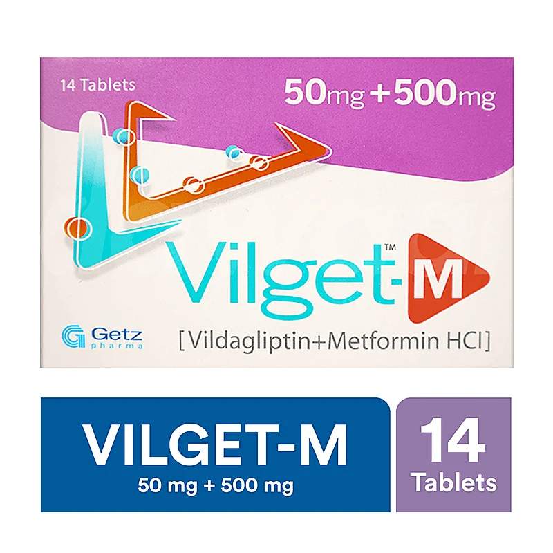 Vilget-M (50/850Mg) 28 Tablets — authentic medicine packaging