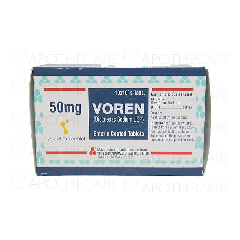 Voren (50Mg) 100 Tablets — authentic medicine packaging
