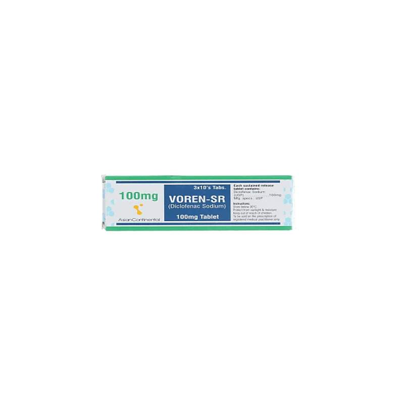 Voren-Sr (100Mg) 30 Tablets — authentic medicine packaging