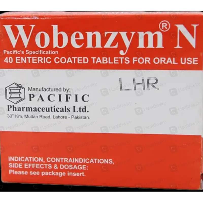 Wobenzym N 40 Tablets — authentic medicine packaging